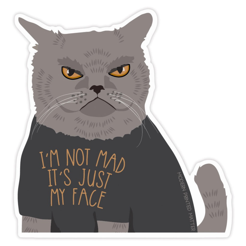 Not Mad Cat Sticker