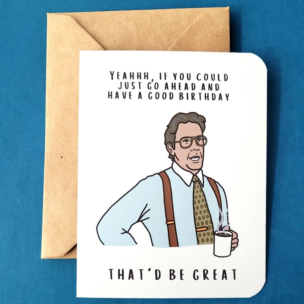 Office Space Boss Birthday Card