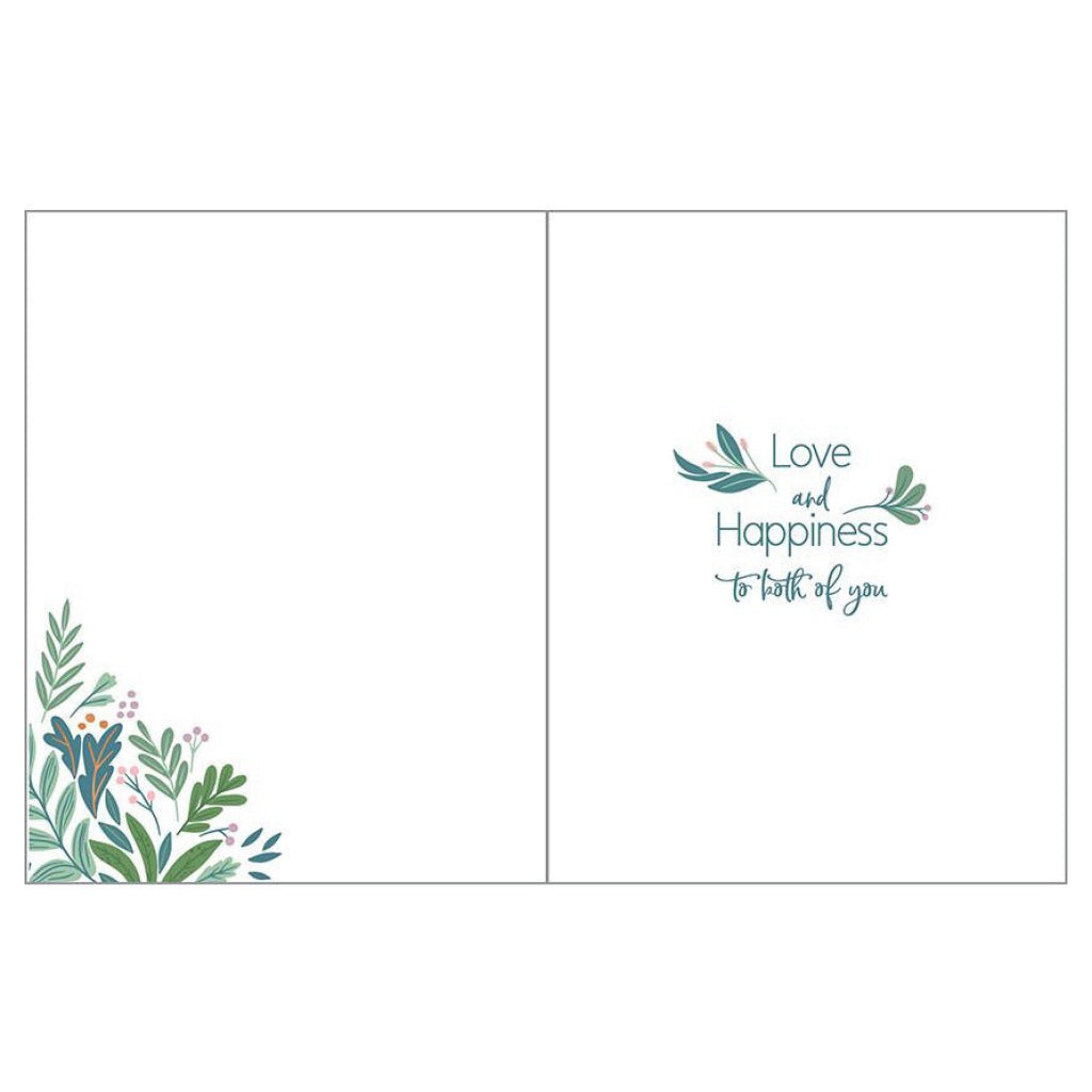 On Your Wedding Day Leaves Heart Card Inside