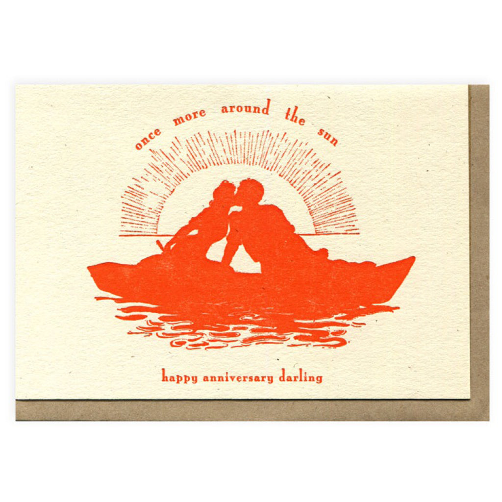 Once More Around The Sun Anniversary Card.