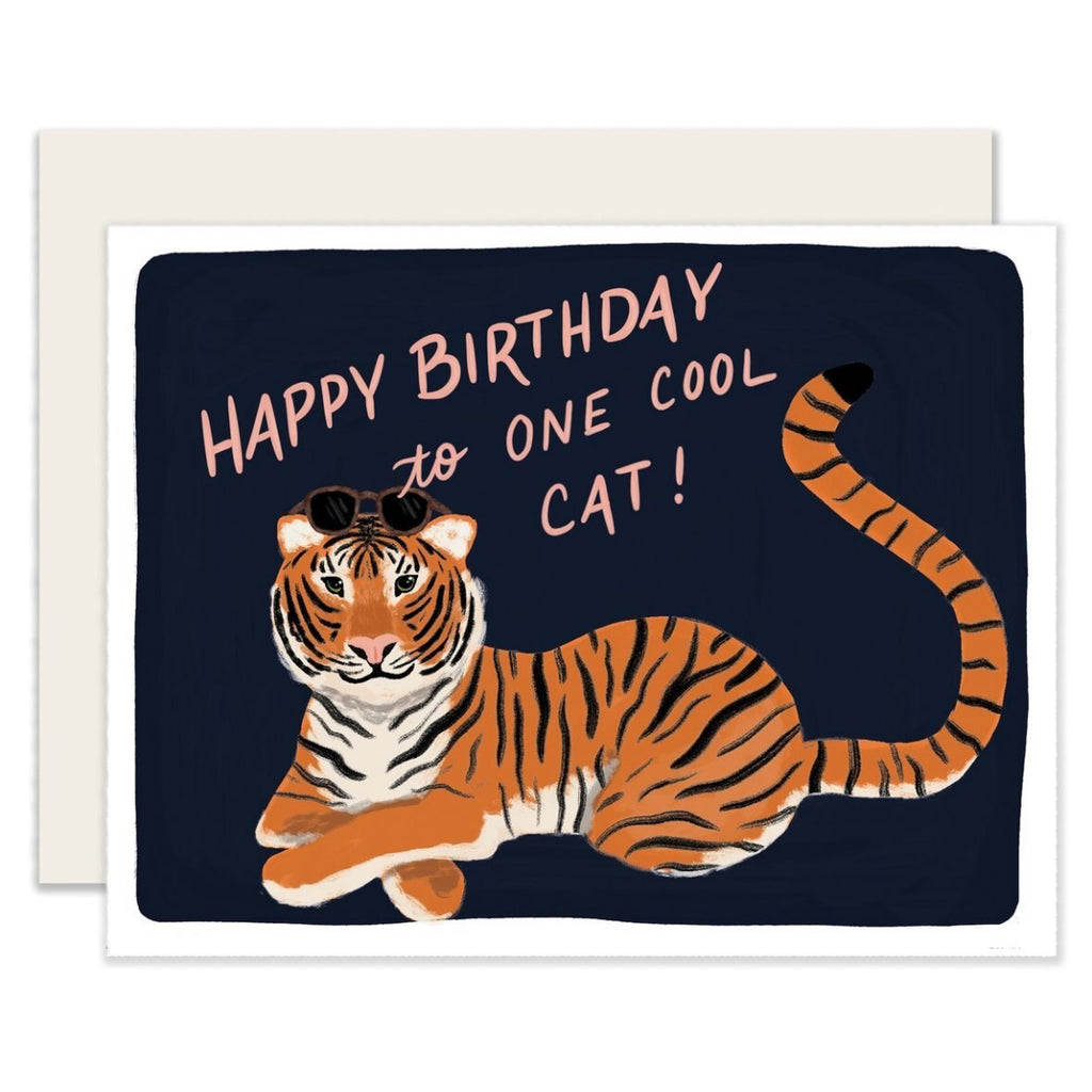 One Cool Cat Tiger Birthday Card