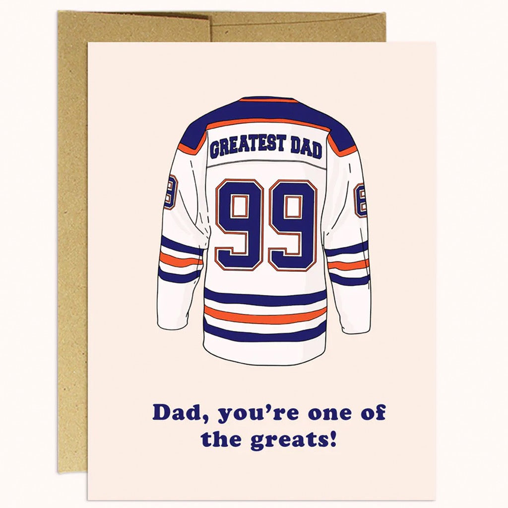 One Of The Greats 99 Jersey Dad Card.