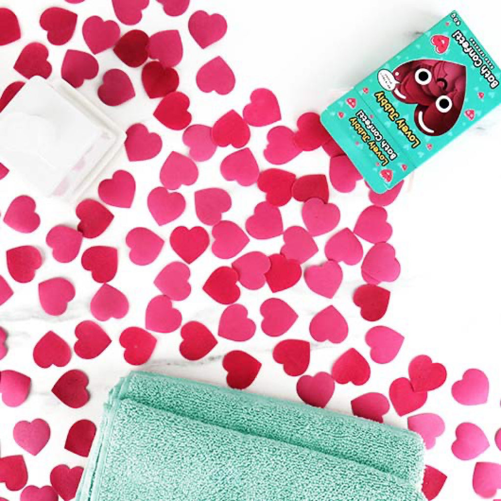 Open box of Heart Bath Confetti.