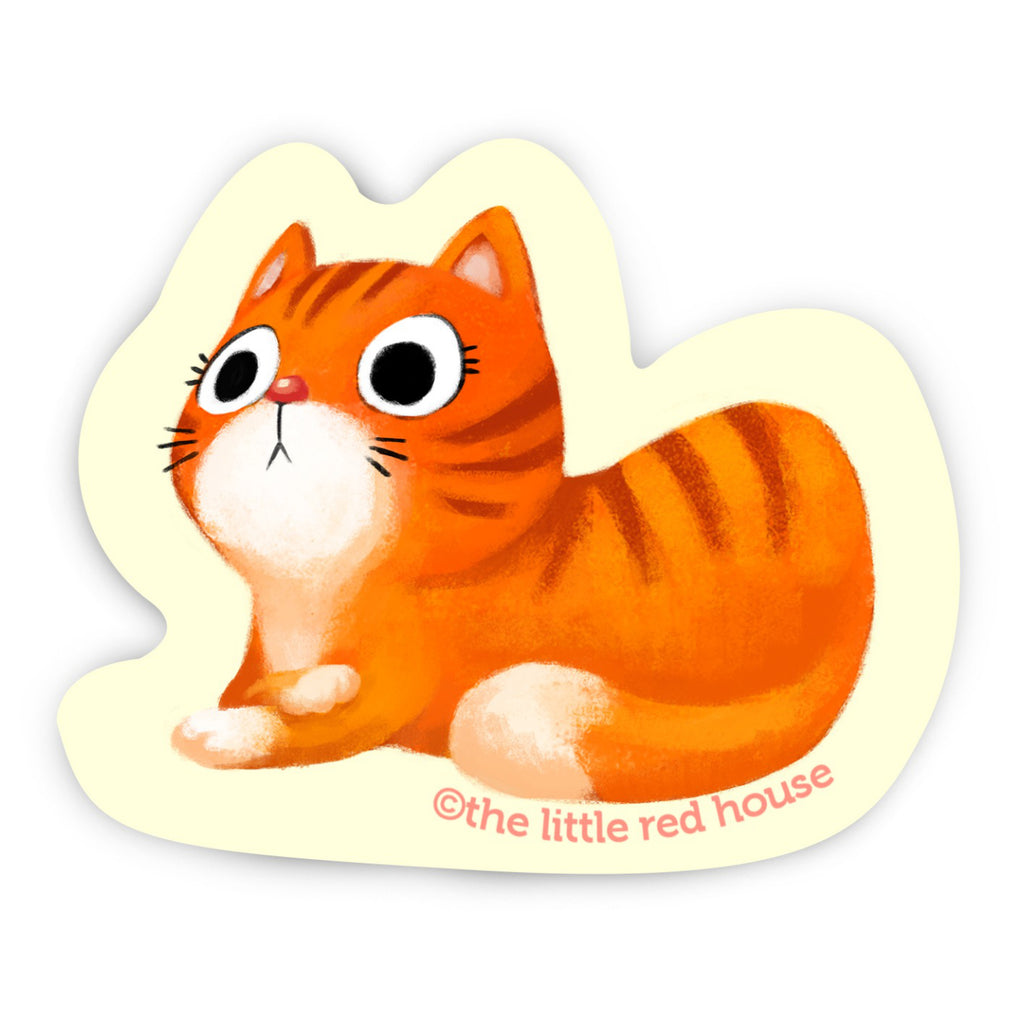 Orange Cat Vinyl Sticker