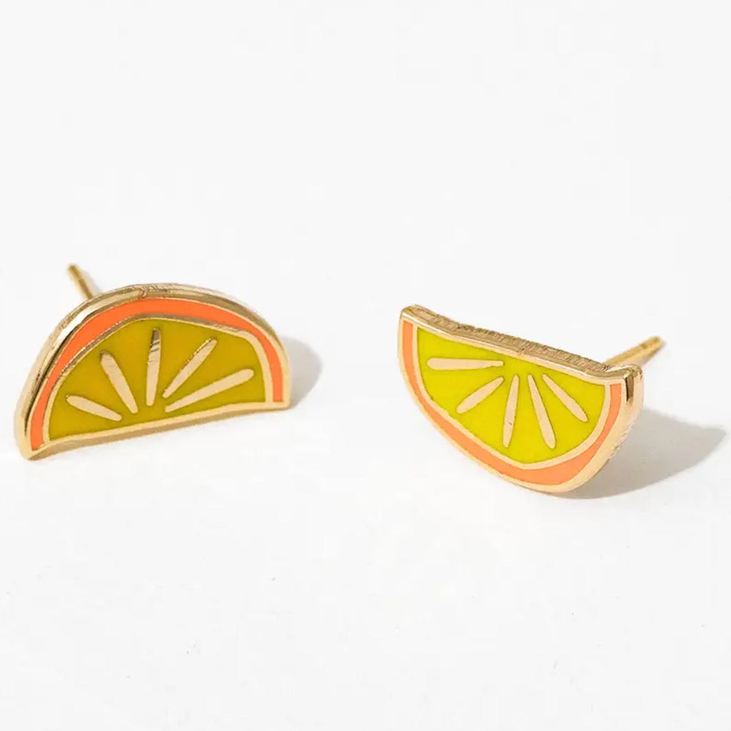 Orange Slice Post Earrings.