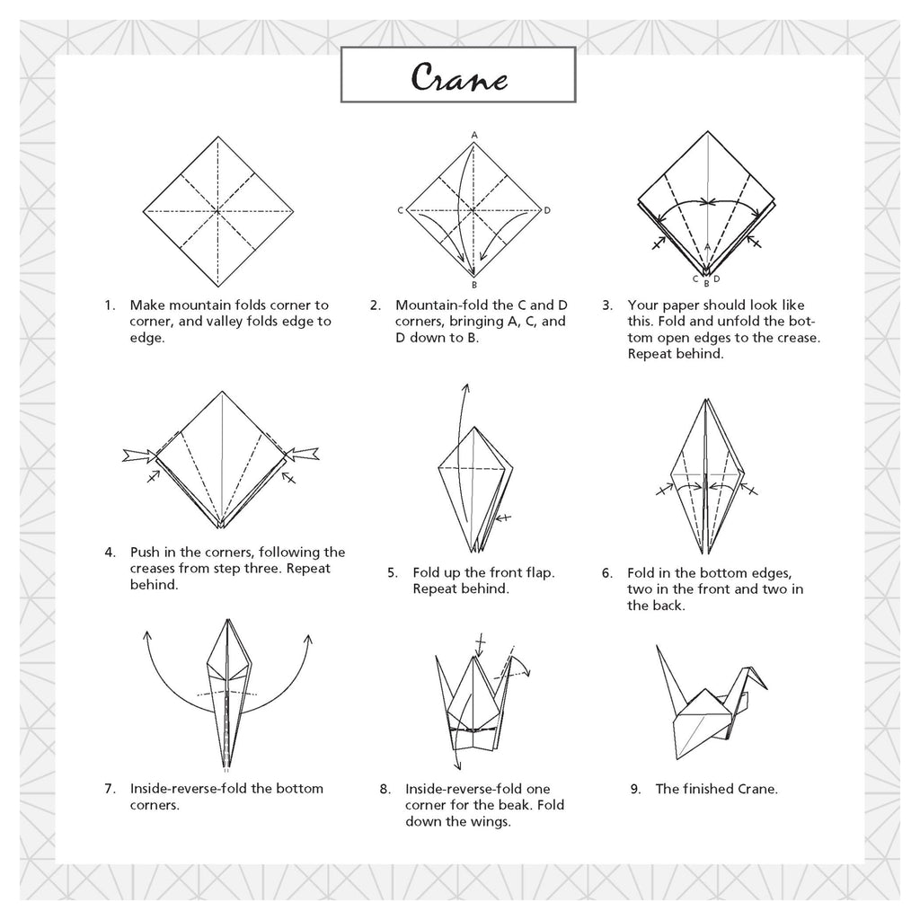 Origami paper how to make a crane.