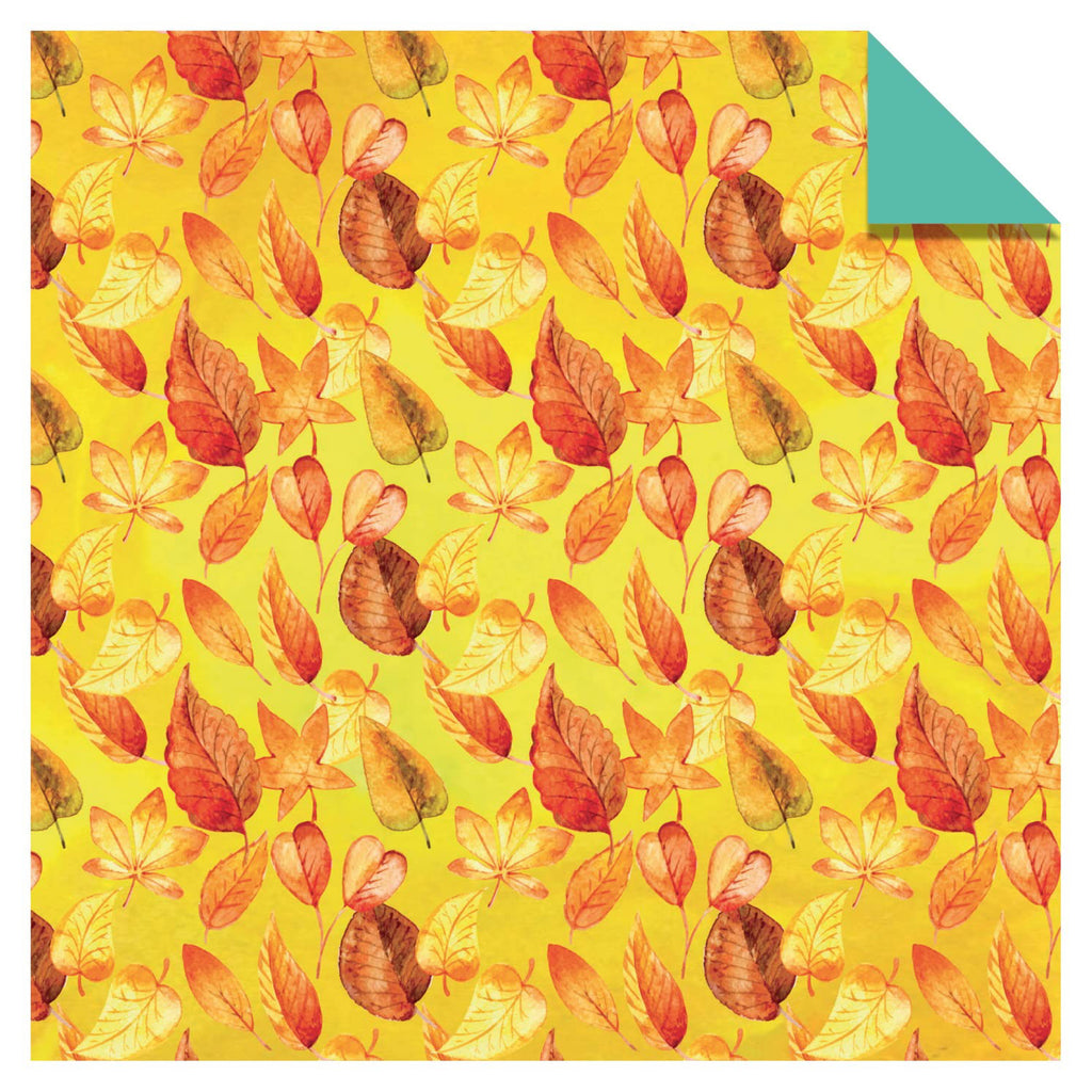 Origami paper yellow leaf pattern.