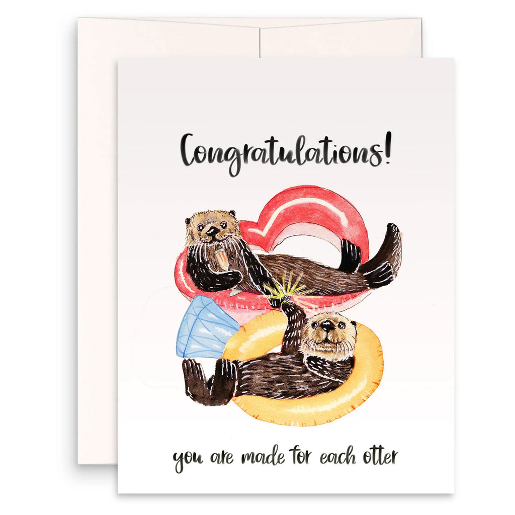 Otters Engagement Card