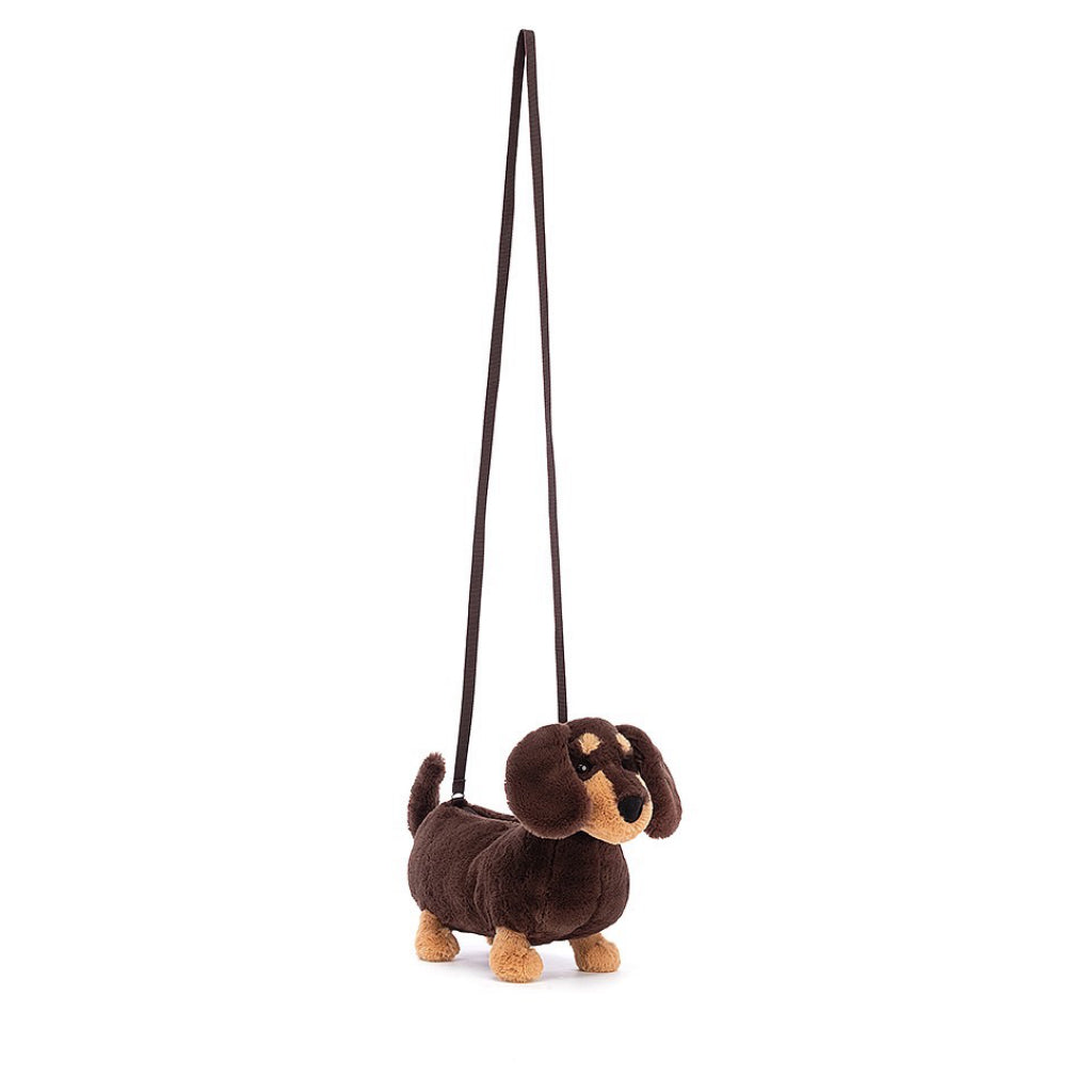 Otto Sausage Dog Bag showing extended strap.