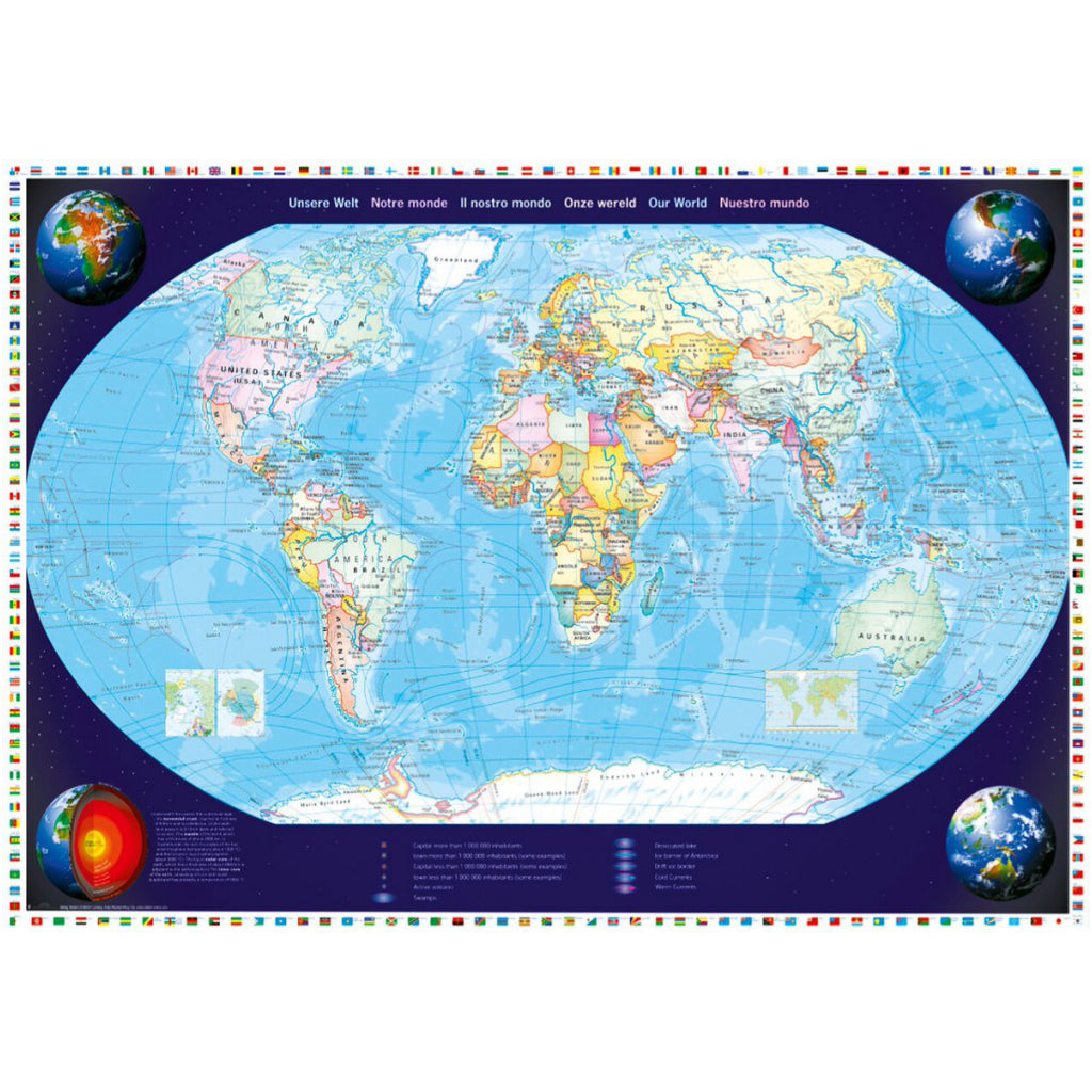 World Map In 2000 Our World Map 2000 Piece Puzzle by Schmidt Spiele – Outer Layer