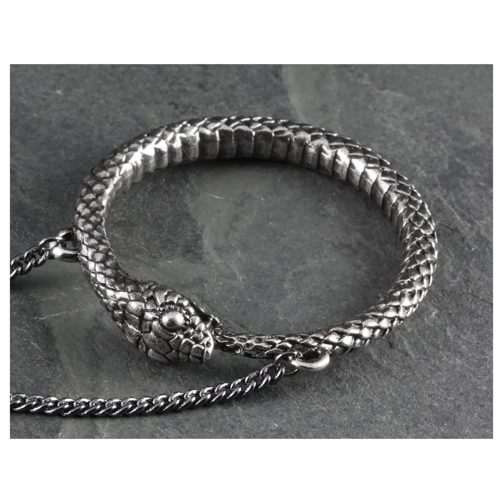 Ouroboros Necklace Silver Detail