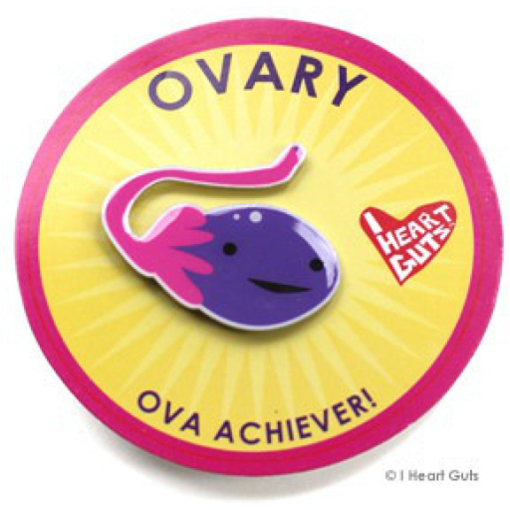 Ovary Lapel Pin package