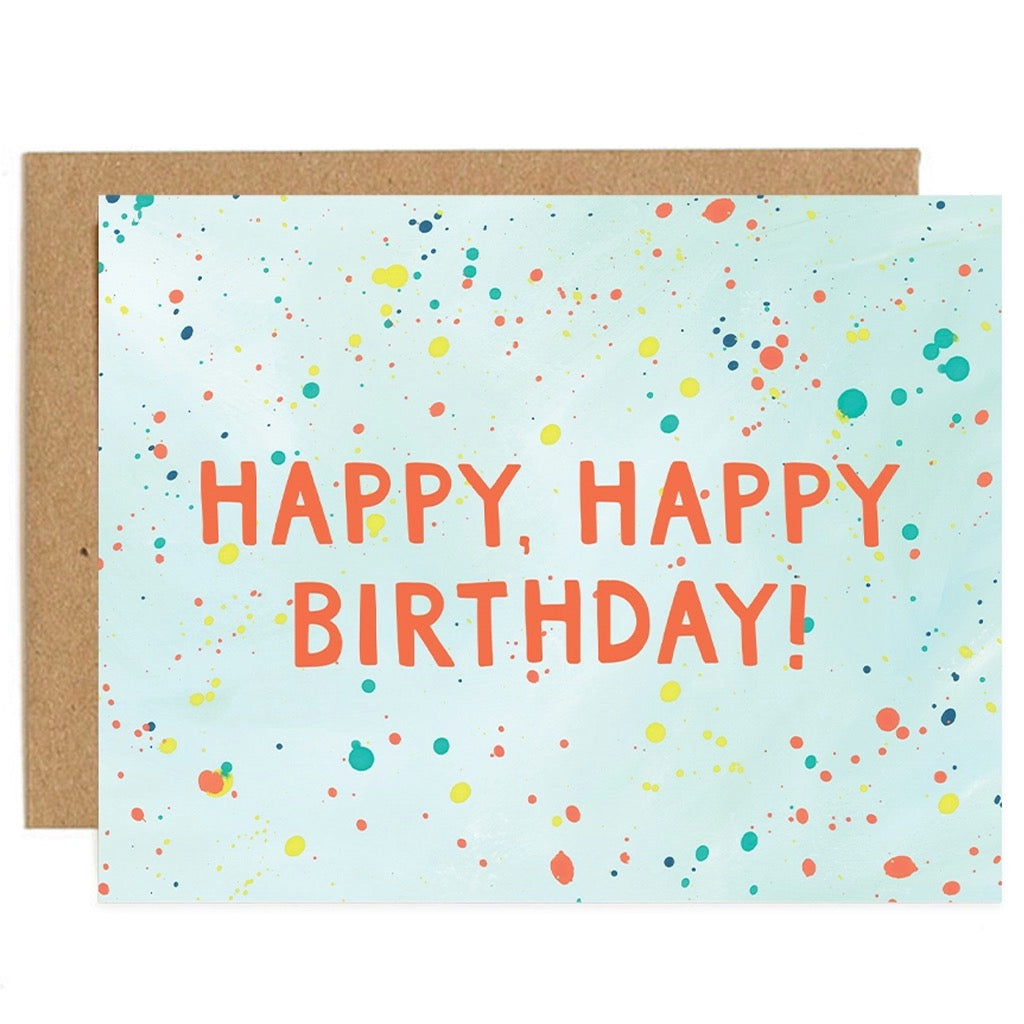 Paint Speckle Birthday Card