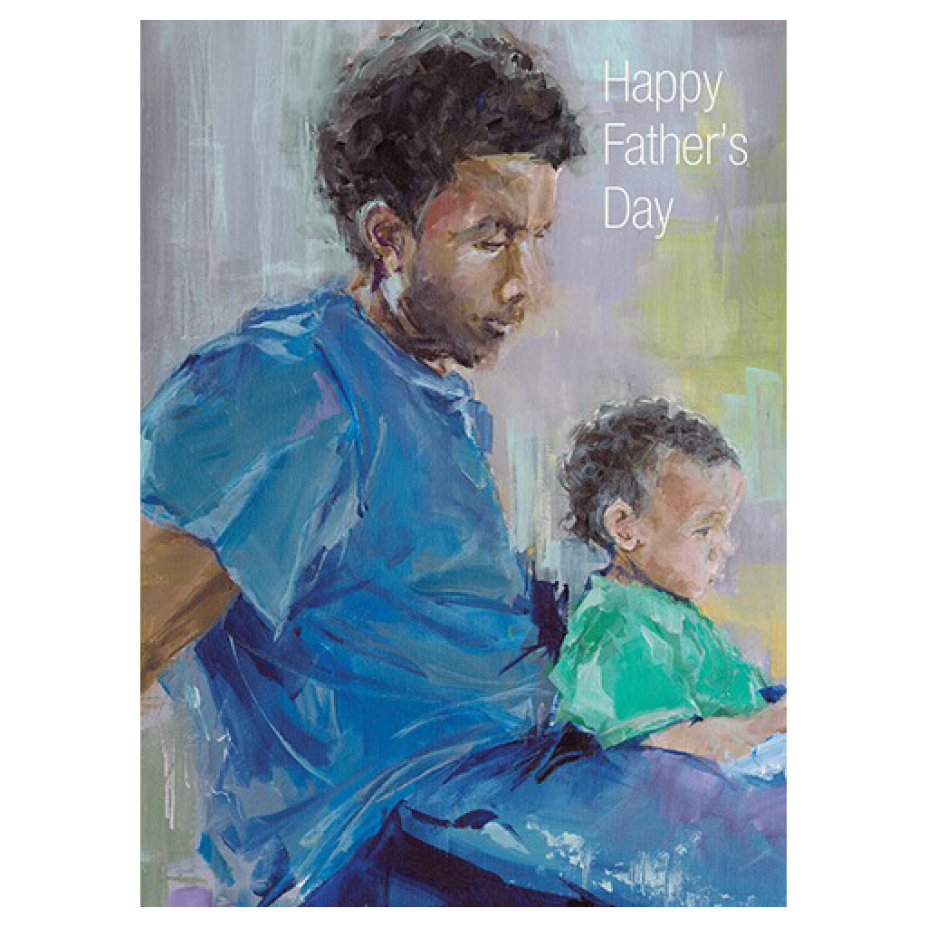 Painterly Father  Son Card