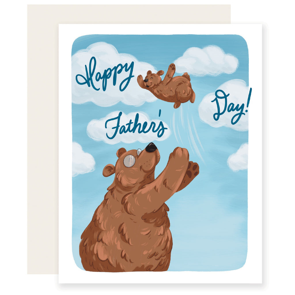 Papa Bear Toss Father's Day Card.