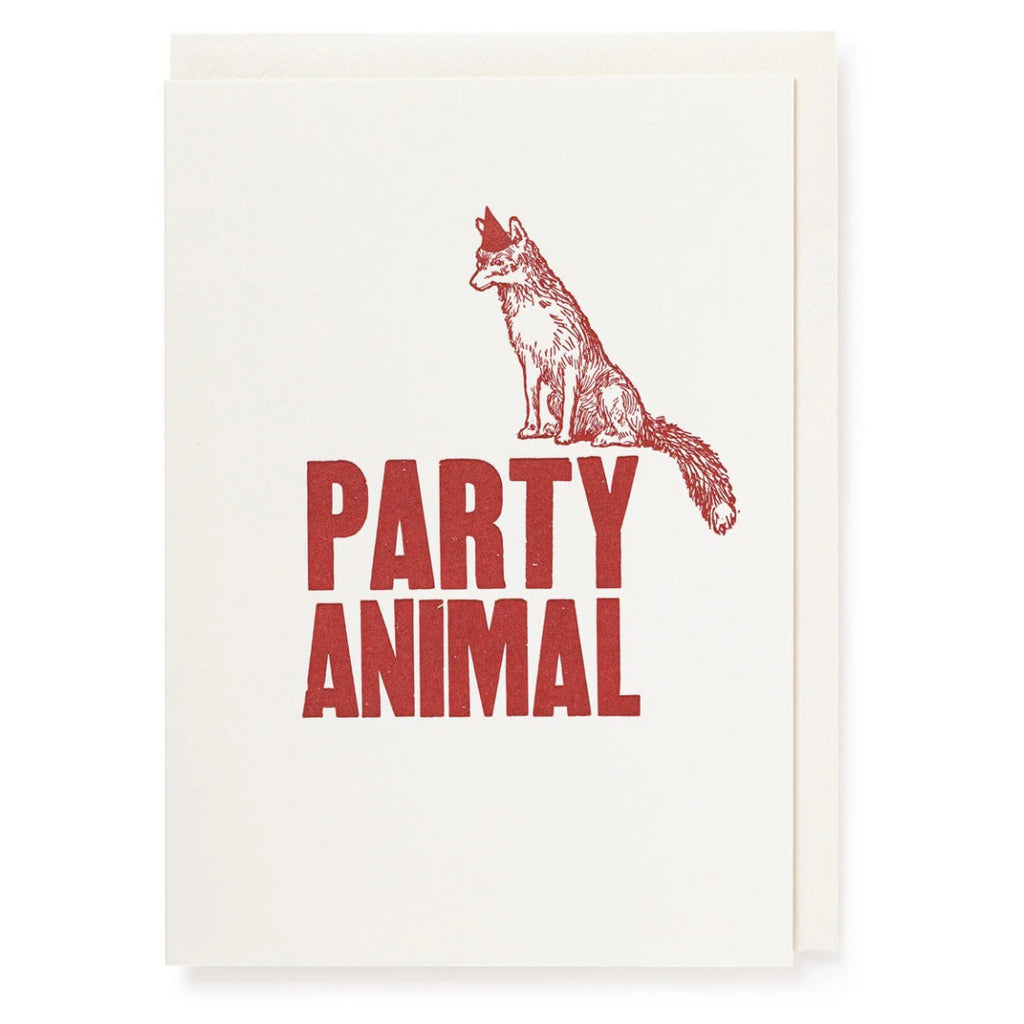Party Animal Fox Card.