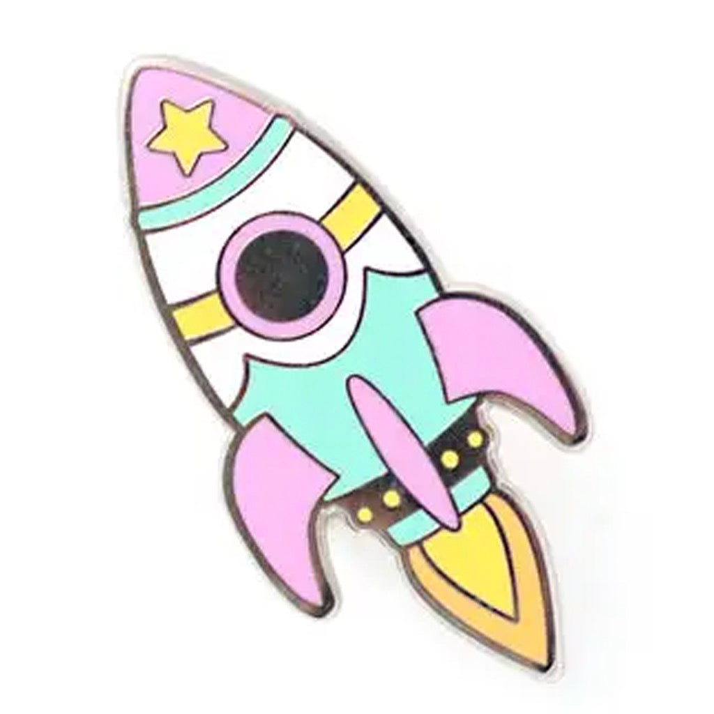 Pastel Rocket Pin.