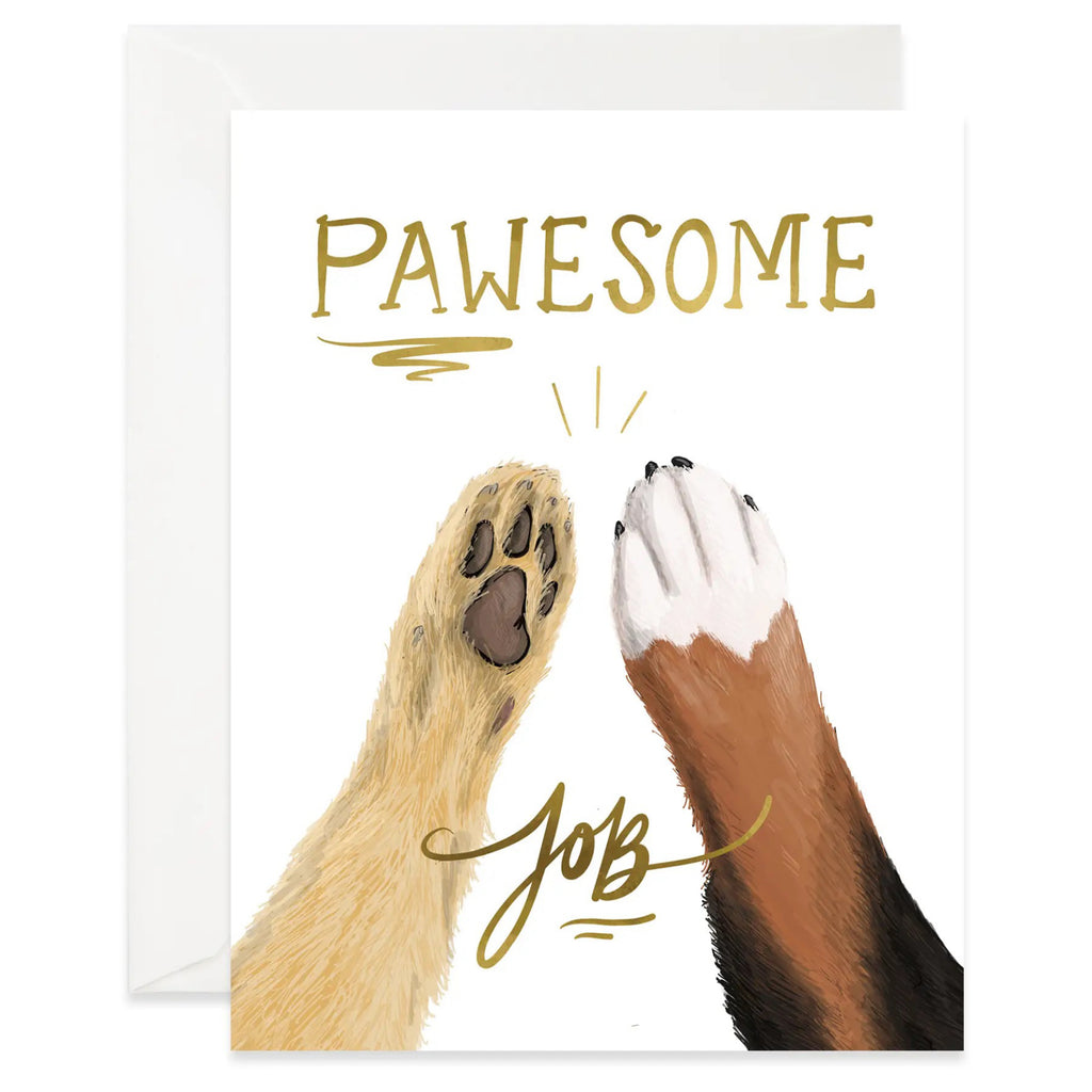 Pawsome Job Dog High Five Card