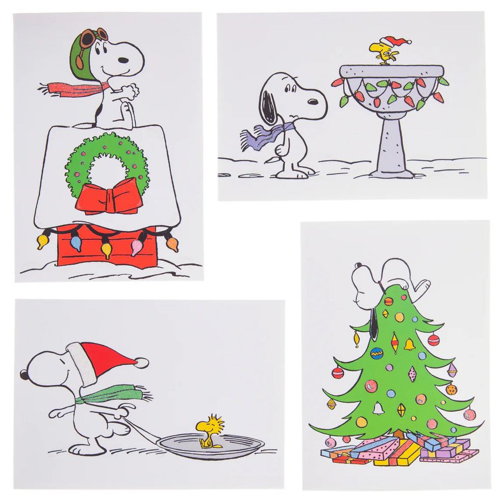 Peanuts tree assorted cards.