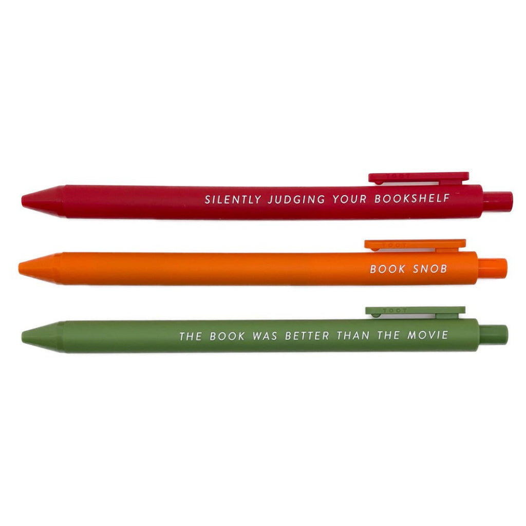 Pens for Book Snobs Set of 3