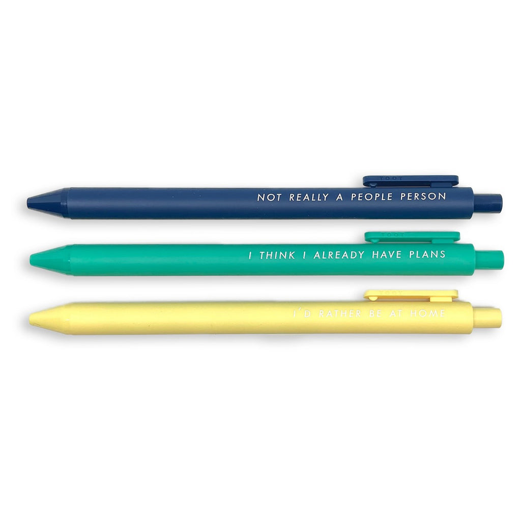 Pens For Introverts Set of 3