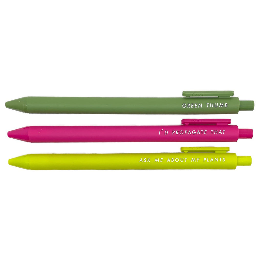 Pens For Plant Lovers Set of 3