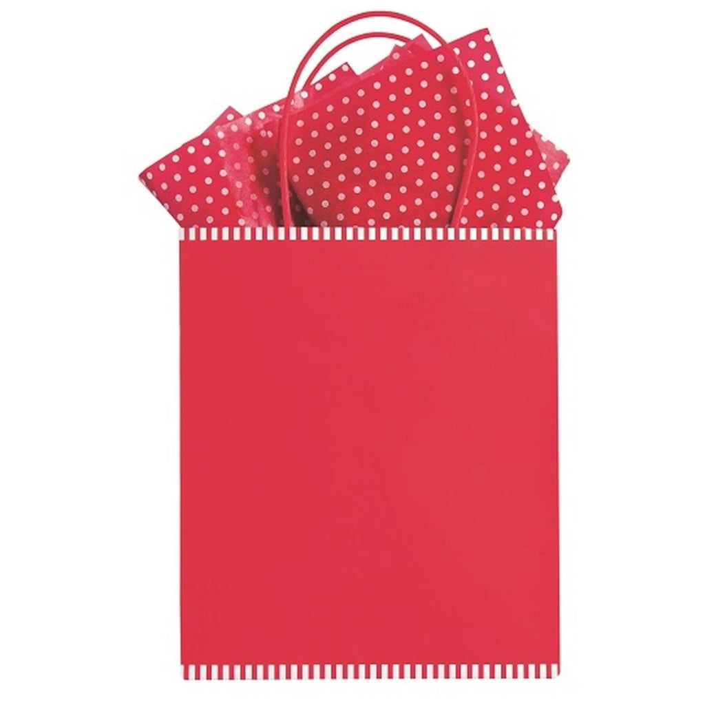 Peppermint Red Kraft Tote Bag.