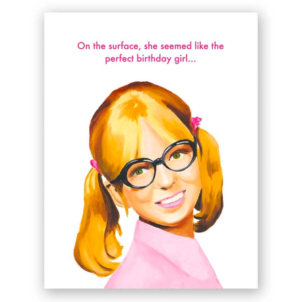 Perfect Birthday Girl Greeting Card.