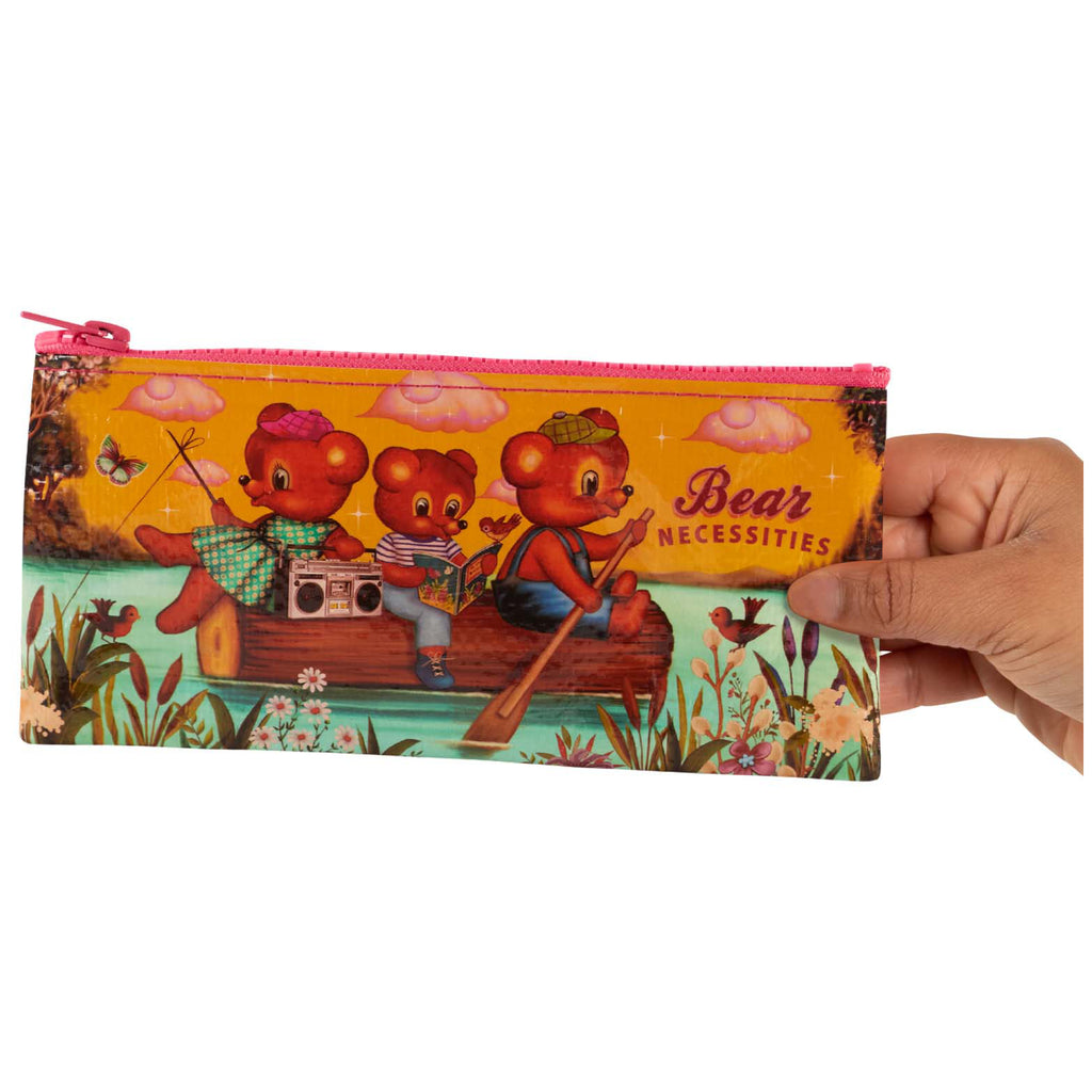Person holding Bear Necessities Pencil Case.