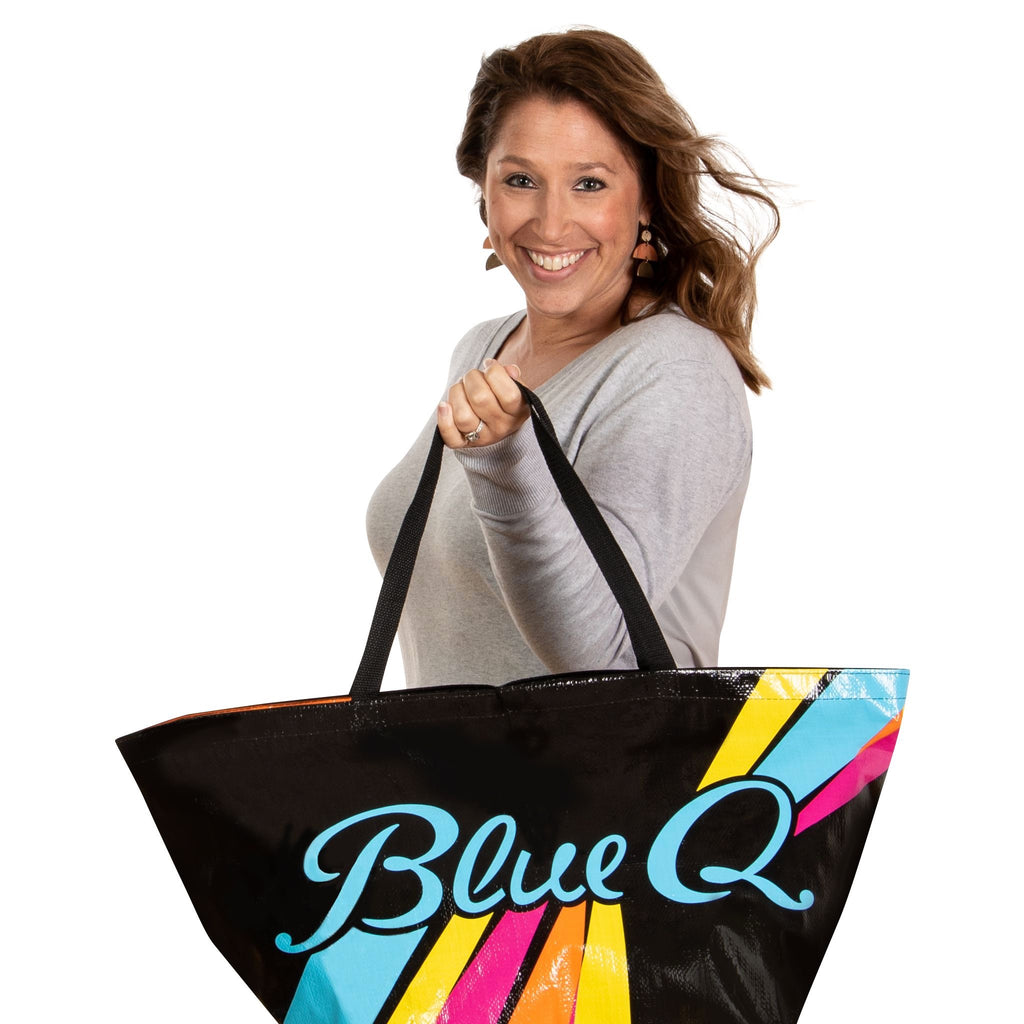 Person holding Blue Q Big Bag Tote.