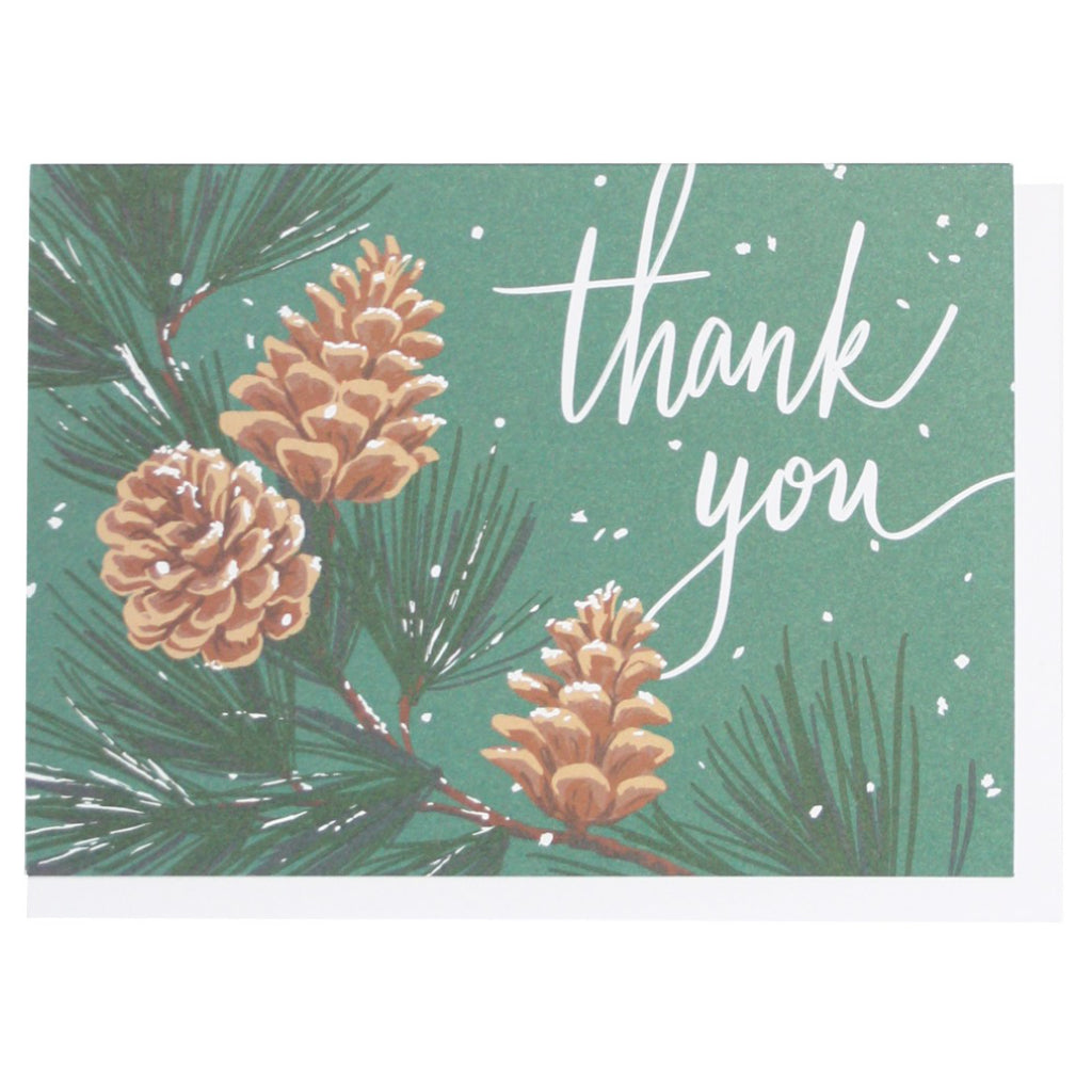 pinecones thank you card christmas thank you cards printable christmas thank you cd holiday