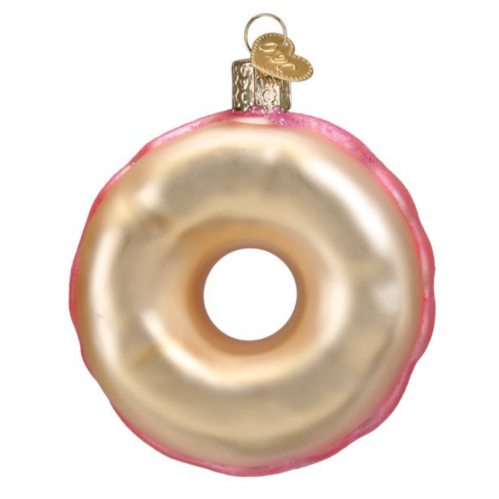 Pink Sprinkles Donut Ornament Back View
