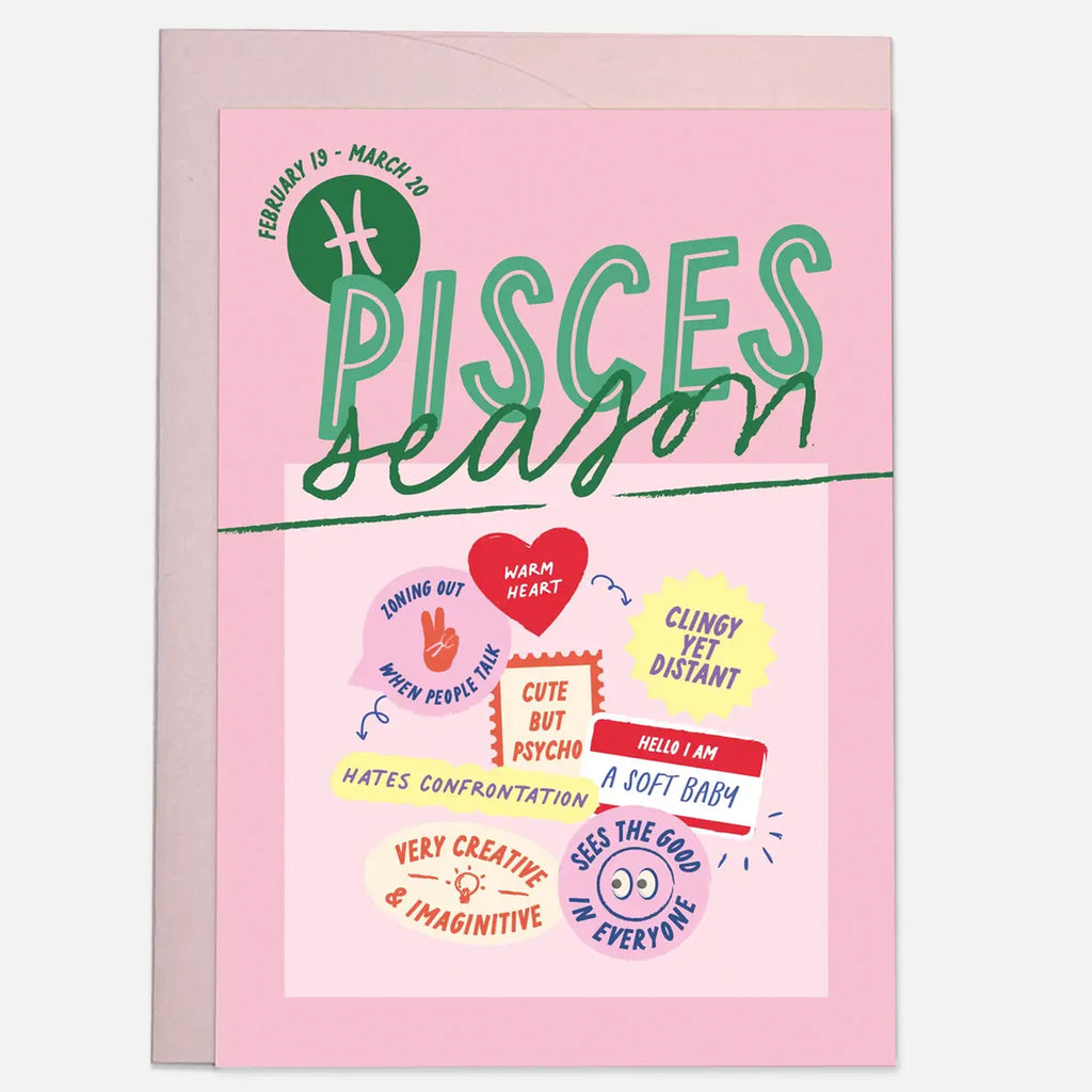 Pisces Season Birthday Card.