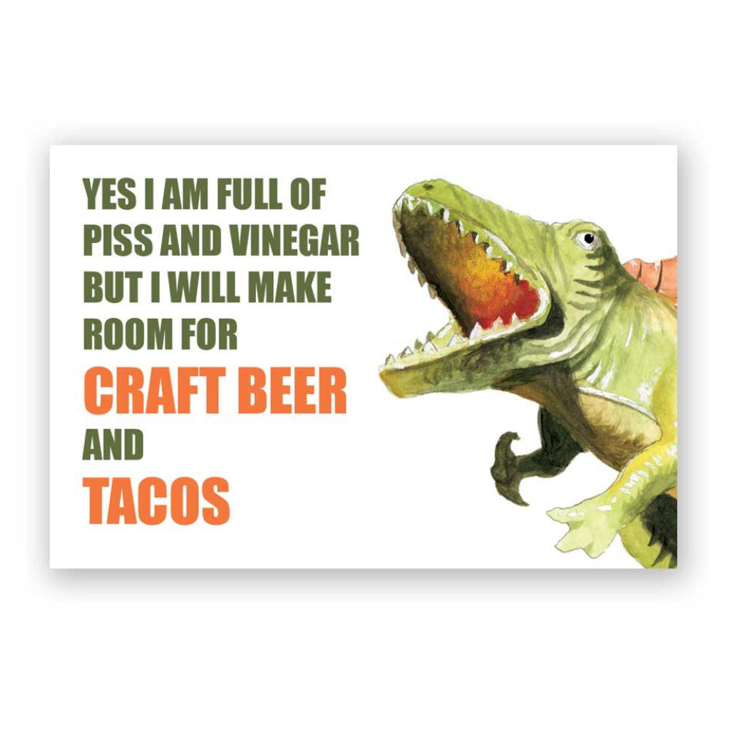 Piss  Vinegar  Craft Beers  Tacos Magnet