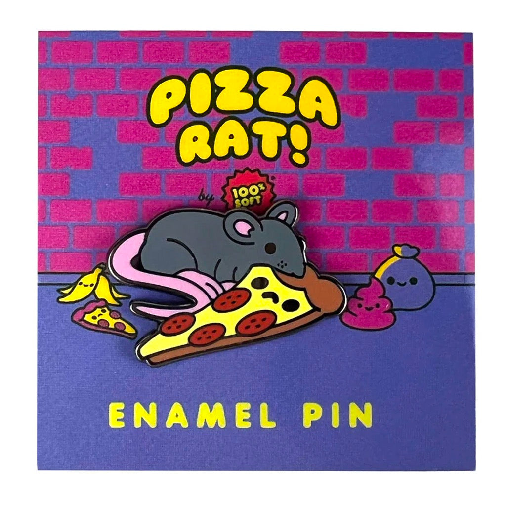 Pizza Rat Enamel Pin.