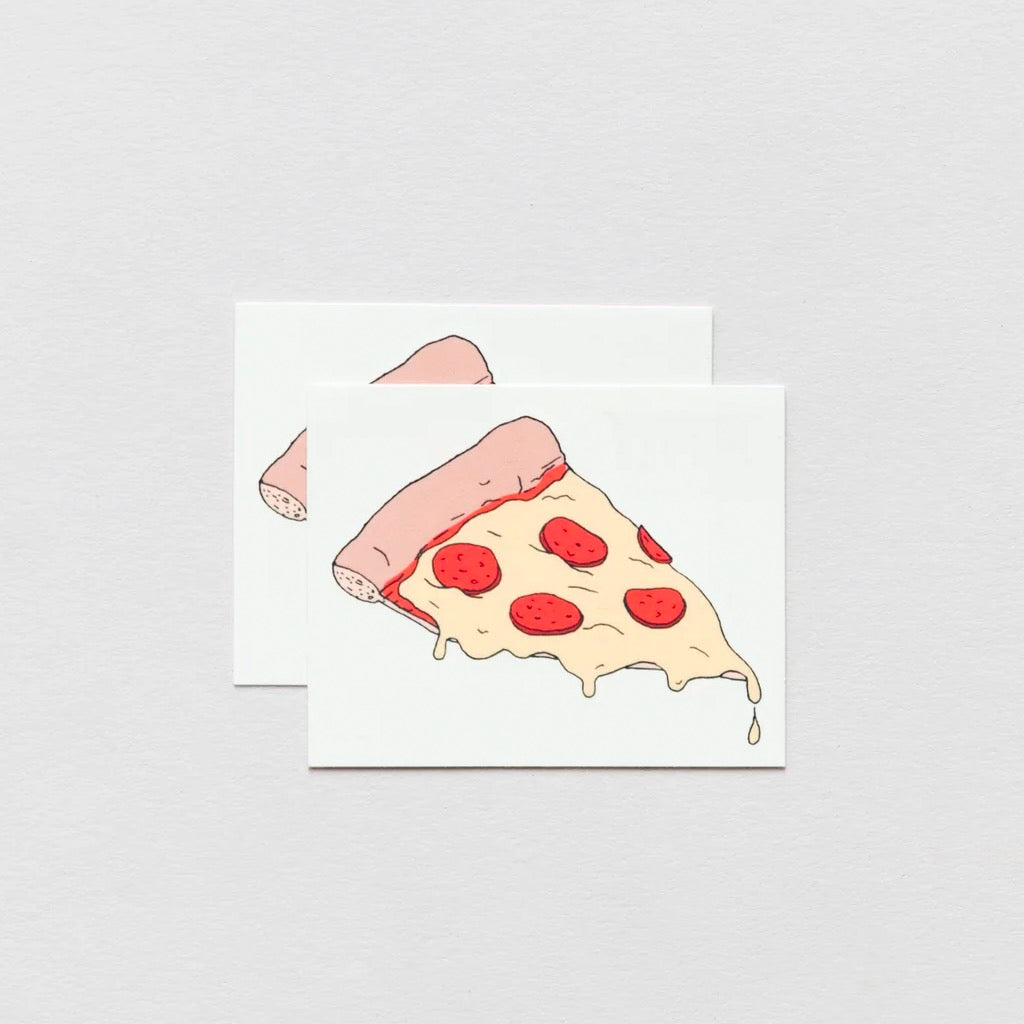 Pizza Slice Tattoo Set of Two sheets.