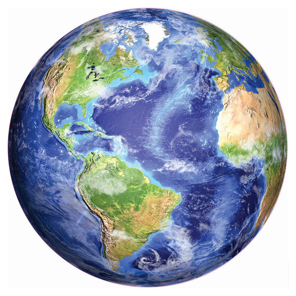Planet Earth Round Jigsaw Puzzle