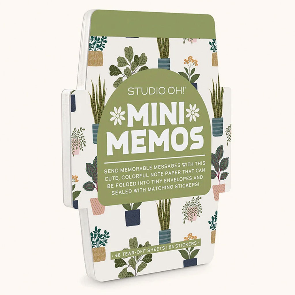 Plant Lover Mini Memo with Stickers angle view.