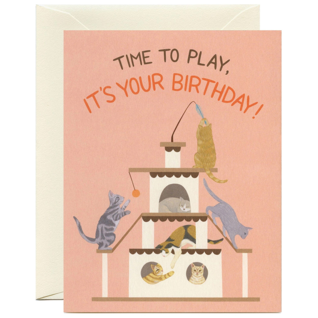 Playful Cats Birthday Card.