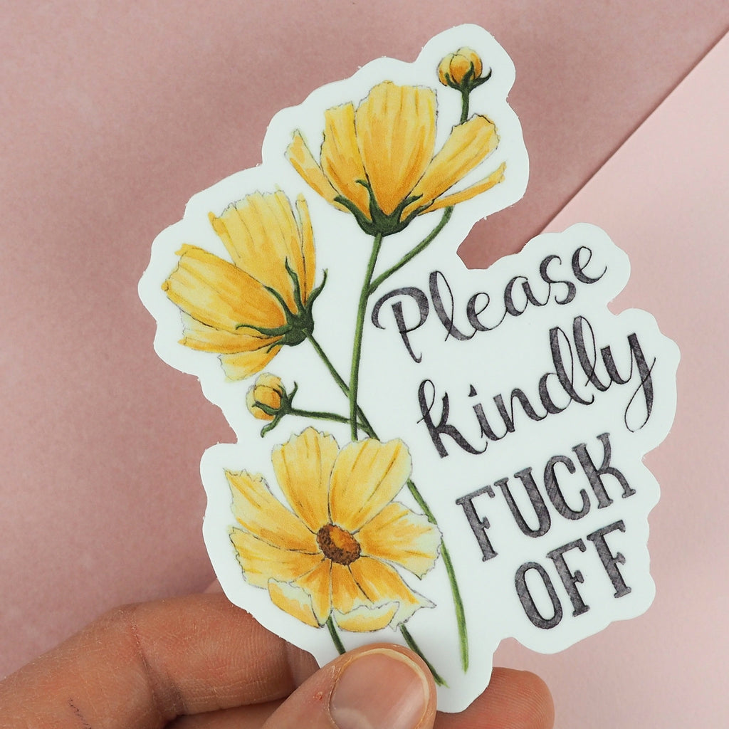 Please Kindly Fuck Off Sticker.