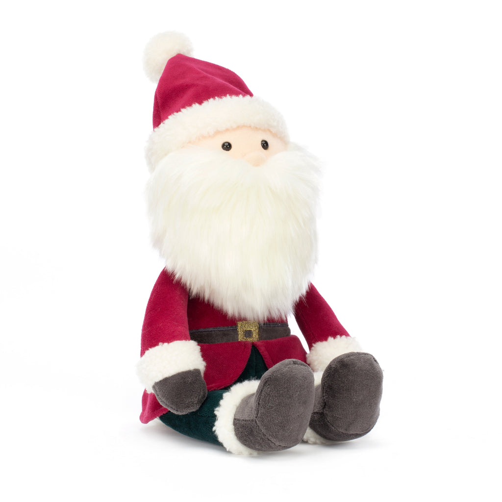 Plush Santa angle view.