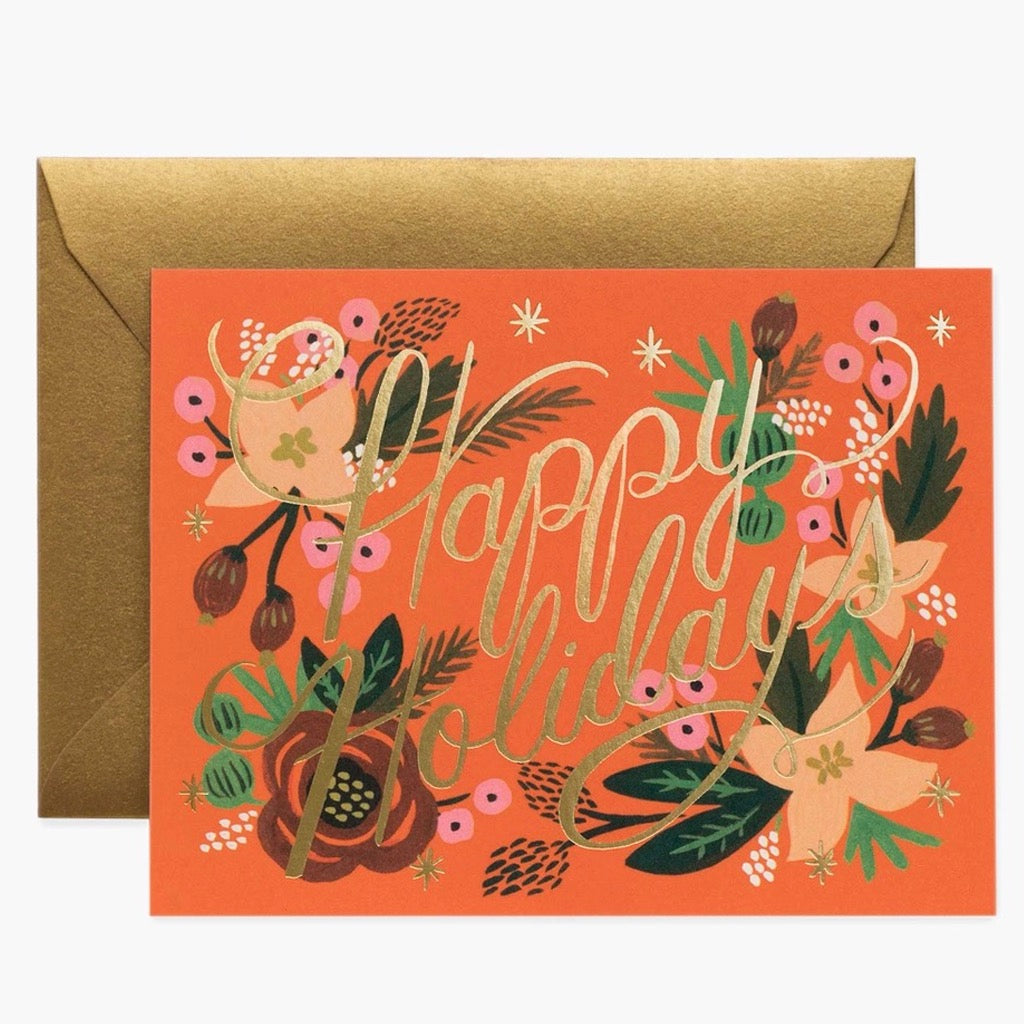 Poinsettia Boxed Holiday Cards 