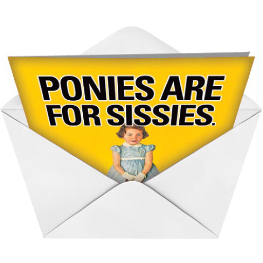 Ponies Are For Sissies Card envelope