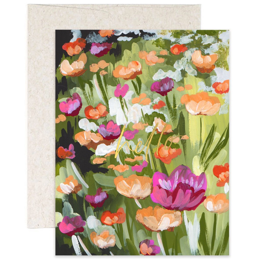 Poppy Field Painting Card