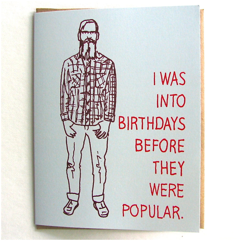 Popular Hipster Birthday Card