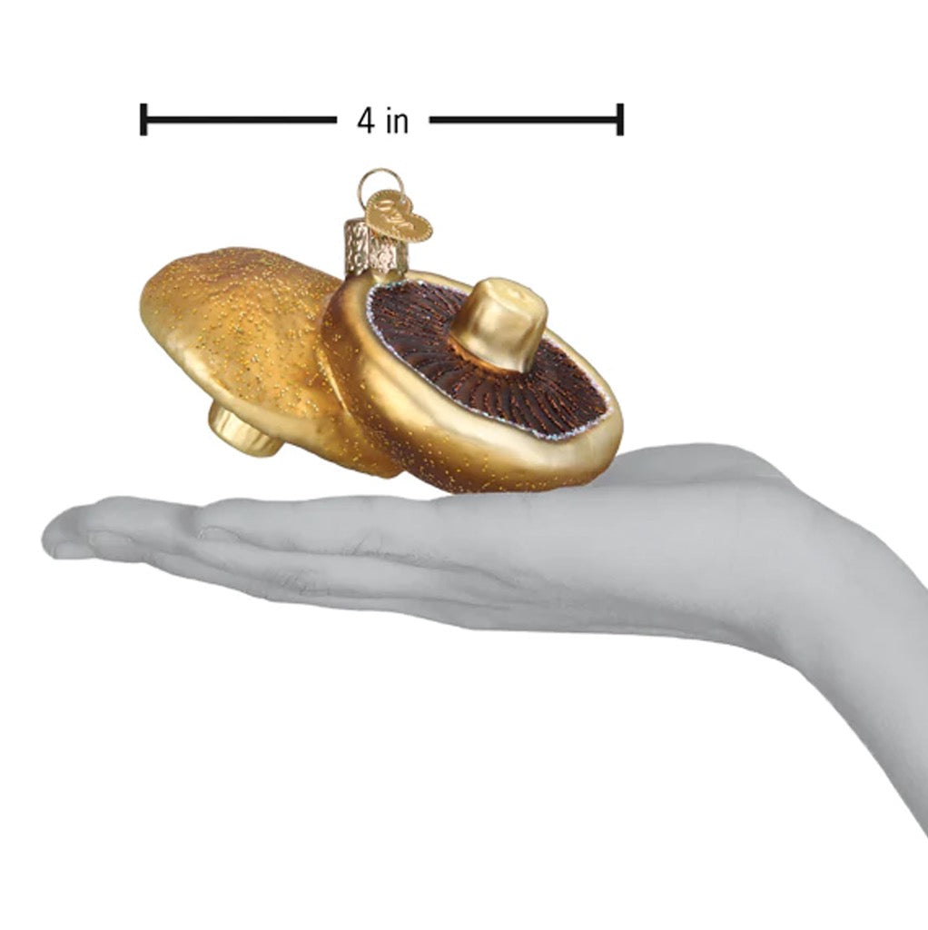 Portobello Mushrooms Ornament size.