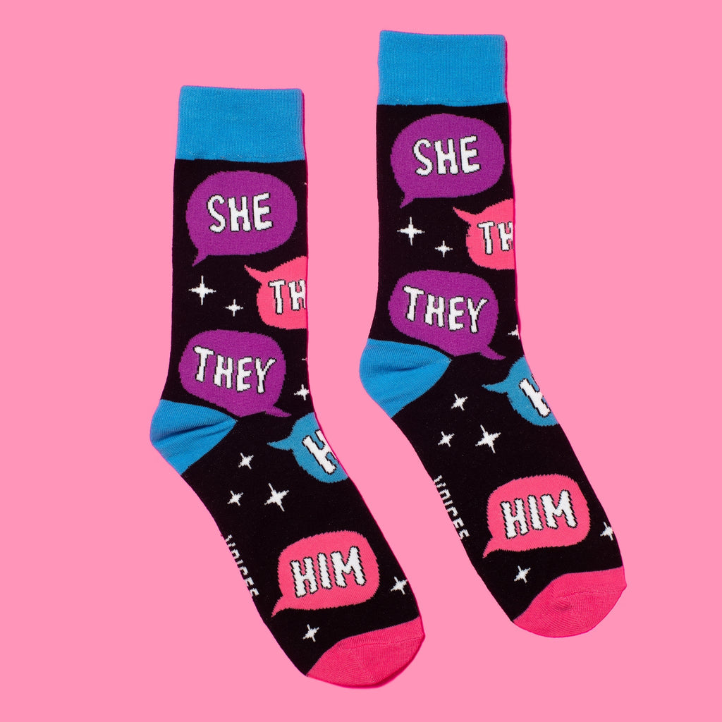 Pronouns Pride Socks Alternate