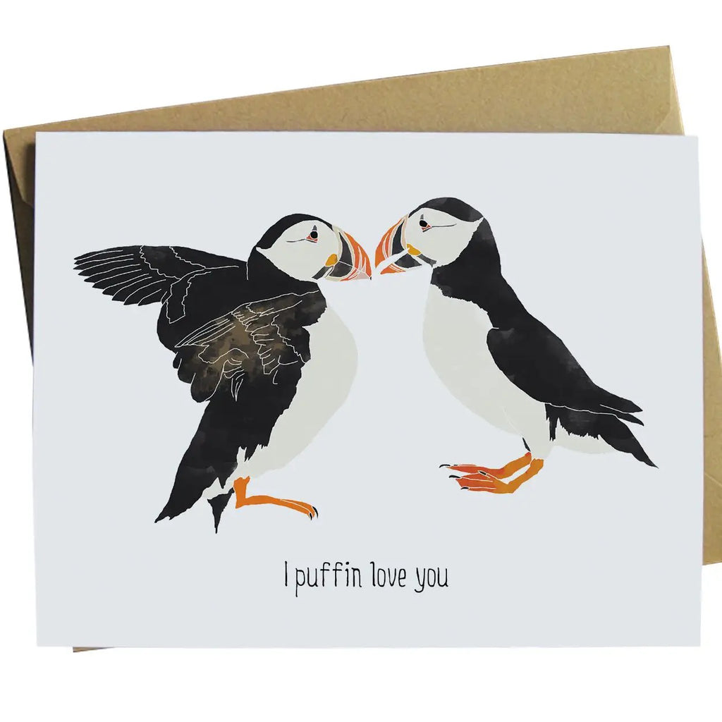 Puffins Love Card.