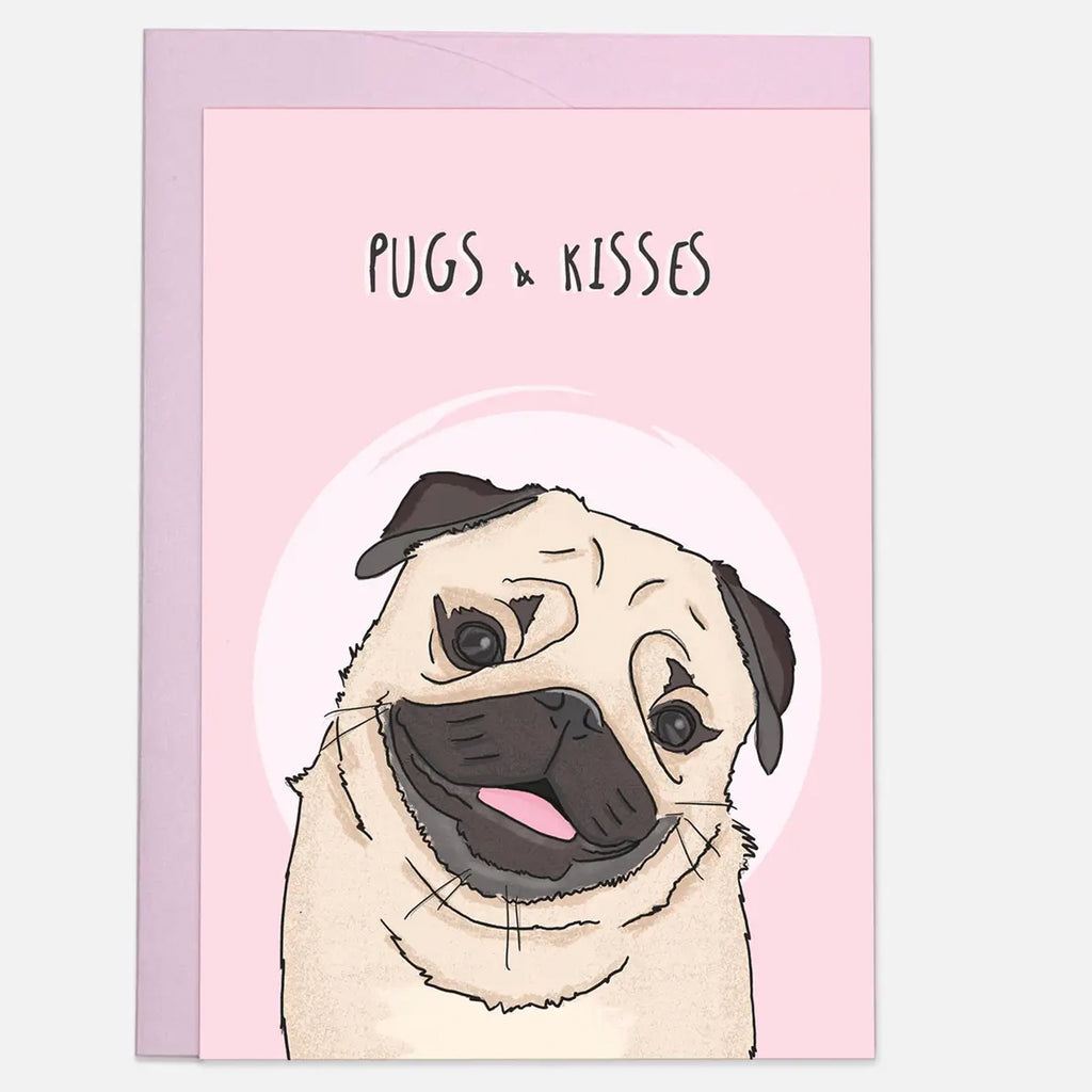 Pug & Kisses Card.