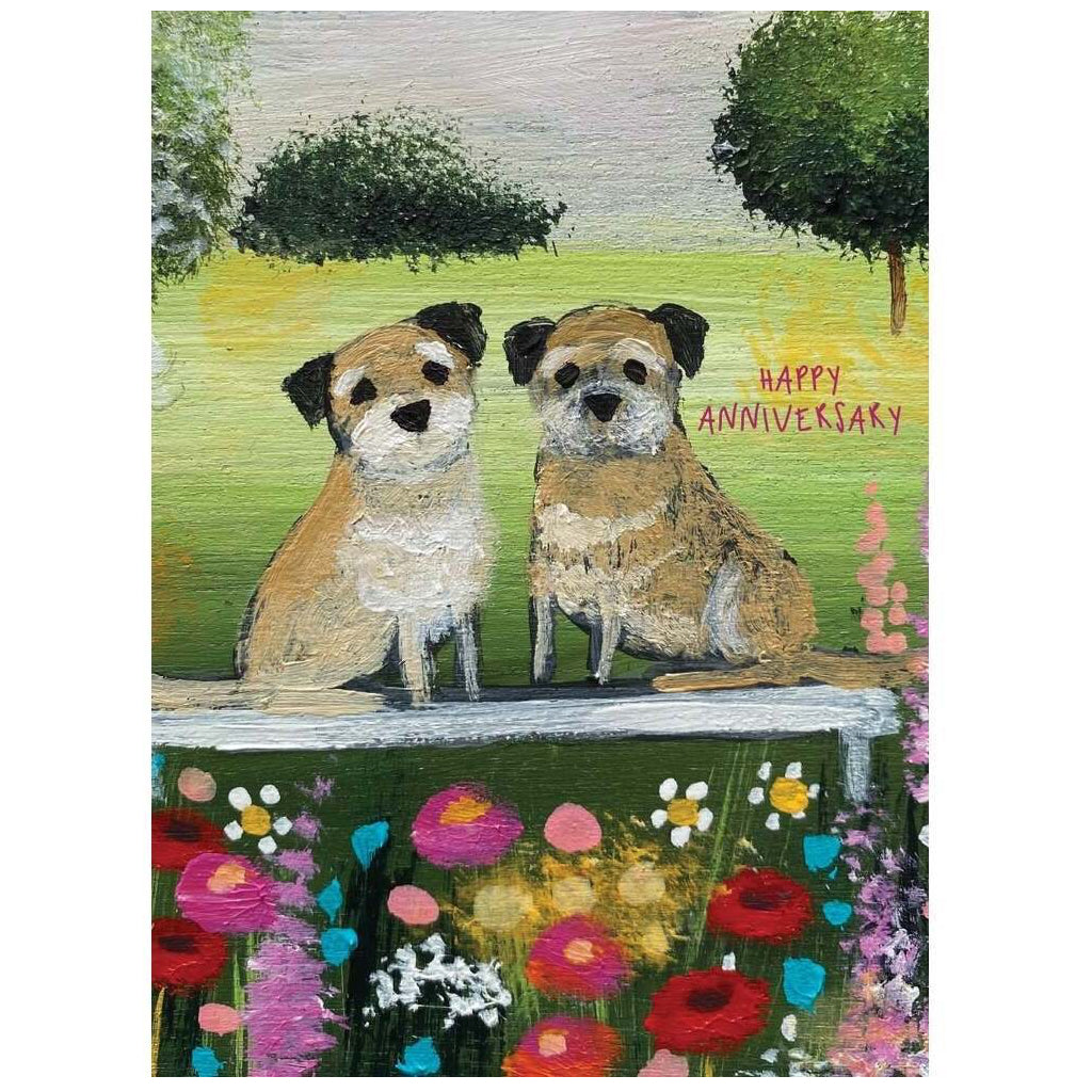 Pups Happy Anniversary Card.